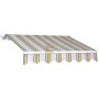 Awning with retractable arms in yellow