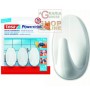 TESA ADHESIVE HOOKS POWERSTRIPS OVAL SMALL WHITE PCS 3