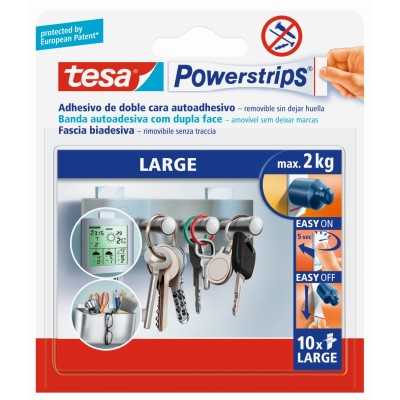 TESA POWERSTRIPS STRONG DOUBLE-SIDED STRIPS PCS. 10
