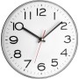 TFA WALL CLOCK WITH SILVER PLASTIC FRAME