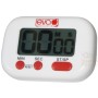 Timer digitale bianco rosso eva con calamita e clip mm. 88x48x18