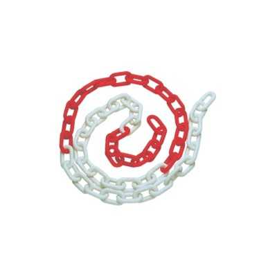 WHITE RED PLASTIC CHAIN GR. 8 MT. 25