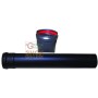 ENAMEL TUBES FOR PELLETS STOVE MM.1 ENAMELED MATT BLACK CM. 8 X 100