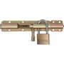 AUTOMATIC BOLT WITH SPRING AND GALVANIZED ROUND LOCK HOLDER MM.