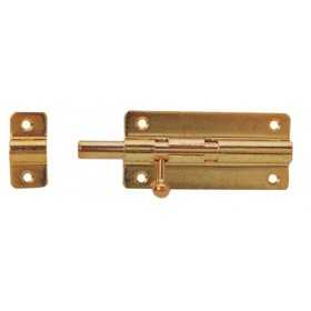 FLAT BRASS BOLT WITH GLOSSY FINISH MM. 80