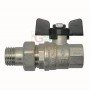 BALL VALVE WITH BUTTERFLY FITTING 1 TOTAL PASSAGE