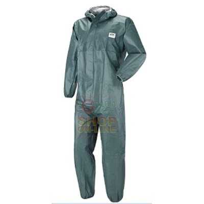 DISPOSABLE COVERALL WITH HOOD IN POLYPROPYLENE GREEN COLOR TAG. FROM M - XXL