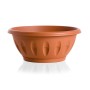 VASE PLASTIC BOWL ALBA TERRACOTTA WITH SAUCER CM. 25
