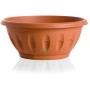 VASO CIOTOLA IN PLASTICA ALBA TERRACOTTA CON SOTTOVASO CM. 30