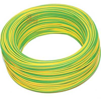 SINGLE-POLE ELECTRIC CABLE SECTION 1 X 1.5 YELLOW GREEN MT. 100