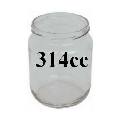GLASS JARS CC. 314/63 PCS. 24 WITHOUT CAPS