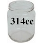 GLASS JARS CC. 314/63 PCS. 24 WITHOUT CAPS