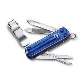Victorinox NailClip 580 triughie knife with transparent blue cheeks 0.6463.T2