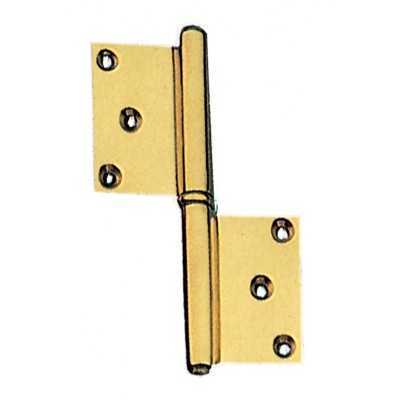 CERNIERE GROSSEZZA IN OTTONE LUCIDO MM. 120 DX PZ. 2 