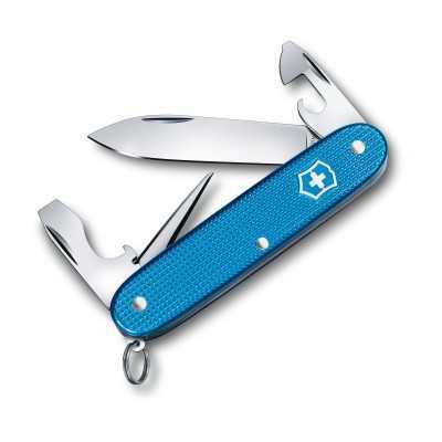 VICTORINOX MULTIPURPOSE PIONEER MM. 93 CHEEKS ALOX STEEL ACQUA