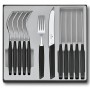 Victorinox Set posate Coltello e forchetta Swiss Modern con manico nero pz. 12