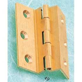 HINGES IN FROFILATED BRASS DOUBLE NECK BENT OB MM. 60x50 PCS. 2