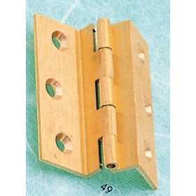 HINGES IN FROFILATED BRASS DOUBLE NECK BENT OS MM. 50x40 PCS. 2