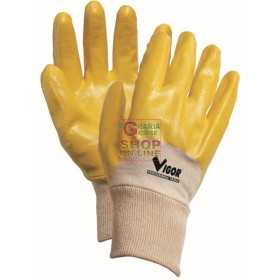 VIGOR GLOVES JAP NITRILE YELLOW AERATED CE2 SIZE M - XXL