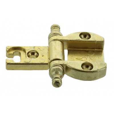 BRASS-PLATED ZAMAK FURNITURE HINGES ART. A0055 BLISTER OF PCS. 2
