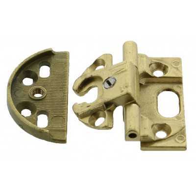 BRASS-PLATED ZAMAK FURNITURE HINGES ART. A0061 BLISTER OF PCS. 2