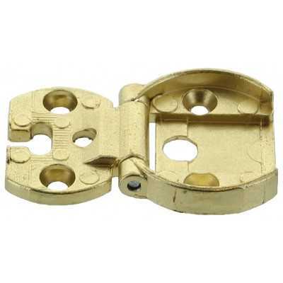 BRASS-PLATED ZAMAK FURNITURE HINGES ART. A0070 BLISTER OF PCS. 2