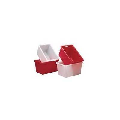 RECTANGULAR CLOSED BASKET CM. 65X45X35 WHITE ICS