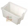 CESTA REGINA CHIUSA IN PLASTICA BIANCA CM. 58X38X31,5 H. 
