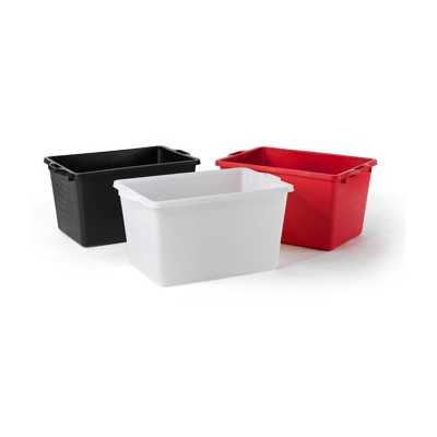 CESTA RETTANGOLARE LT. 65 BIANCA PLASTIME 