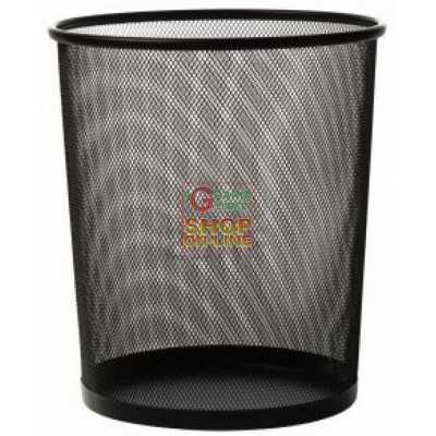 CESTINO GETTACARTE COLORE NERO PER UFFICIO CM. 27X30 H 