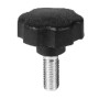 VOLANTINO NERO CON GAMBO DIAM. 30 M6x17