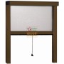 MOSQUITO NET IN ALUMINUM THIN VERTICAL BROWN CM.140X170