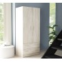 KIT ARMADIO 2 ANTE E 2 CASSETTI BIANCO 80x50x190h.
