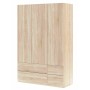 KIT ARMADIO 3 ANTE E 4 CASSETTI ROVERE cm.135x52x200h.