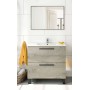 KIT MOBILE BAGNO ATHENA CON 2 CASSETTI cm. 80 ROVERE ALASKA