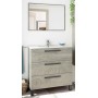 KIT MOBILE BAGNO CON 3 CASSETTI cm. 80 E SPECCHIO ROVERE ALASKA