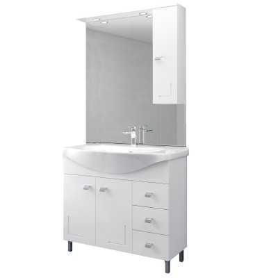MOBILE BAGNO BIANCO EVA cm.105 COMPLETO