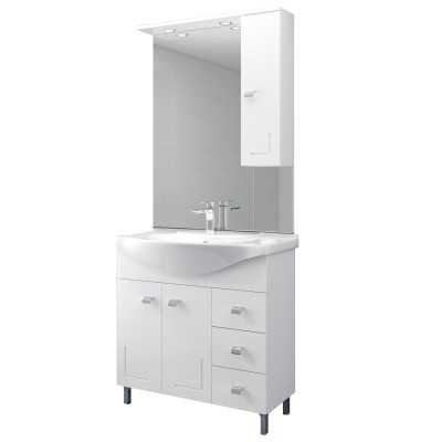 MOBILE BAGNO BIANCO EVA cm.85 COMPLETO