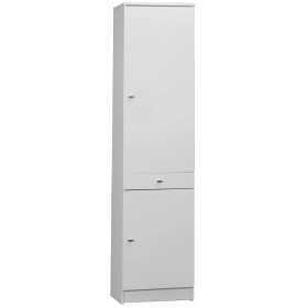 MOBILE BIANCO LACCATO CON 2 ANTE E 1 CASSETTO cm. 46x34x183h 452TL