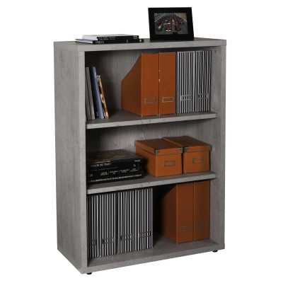 PRATICO LIBRERIA CEMENTO cm. 35,7x81,6X112h.