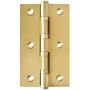 CERNIERE IN FERRO A LIBRO OTTONATE GIALLO POLL. 2,5 PZ. 2
