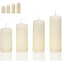 SET 4 CANDELE DI CERA DI COLORE BEIGE