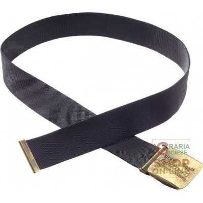 CINTURA IN FASCIA TESSILE CON FIBBIA GBTINC COLORE NERO 