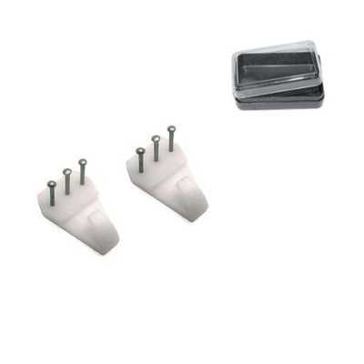 GANCIO QUADRO TIPO BLITZ PRONTY TRIS FERRO NICHELATO/PLASTICA
