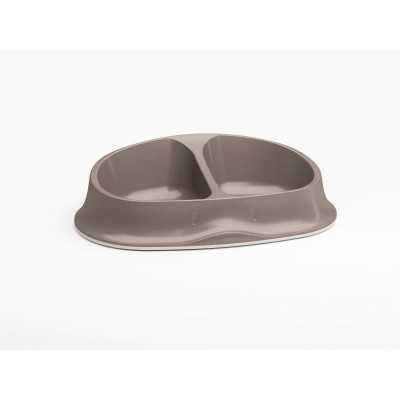 Chic Double Light Taupe Bowl for Dogs