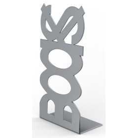 FERMALIBRO IN ACCIAIO MOD. BOOKS ARGENTO