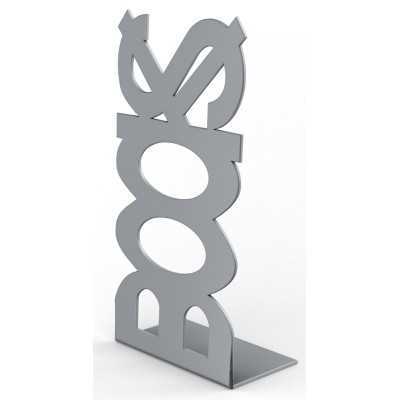 FERMALIBRO IN ACCIAIO MOD. BOOKS ARGENTO