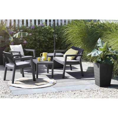 ALLIBERT SALOTTO EMILY GRAPHITE CON CUSCINI