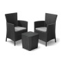 ALLIBERT/KETER SET IOWA BALCONY GRAPHITE CON CUSCINO.