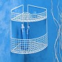 WHITE FILTEX BATHROOM SHELF CORNER UNIT 2 SHOWER SHELF